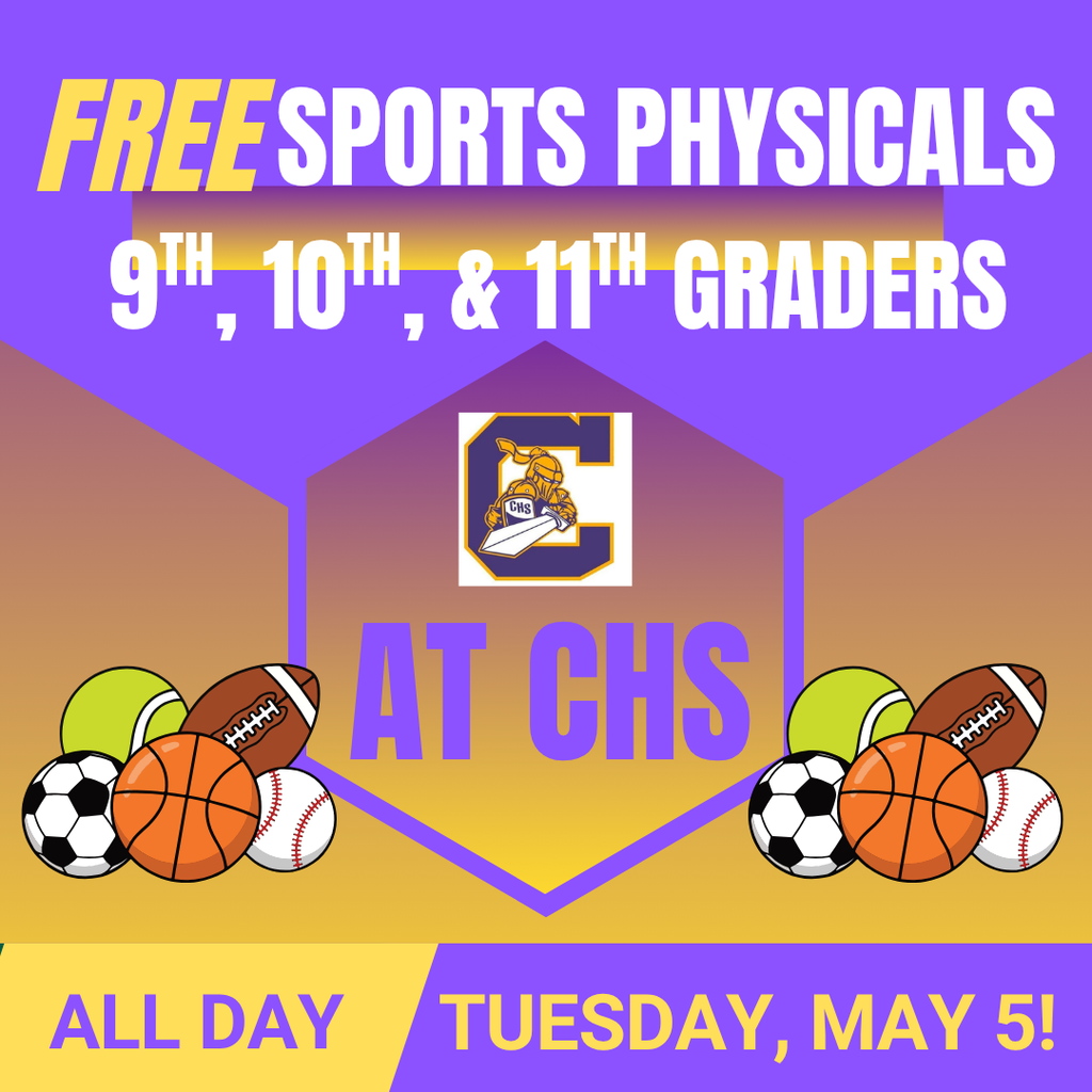 Free Sports Physicals for CHS Students 9-11 Grade