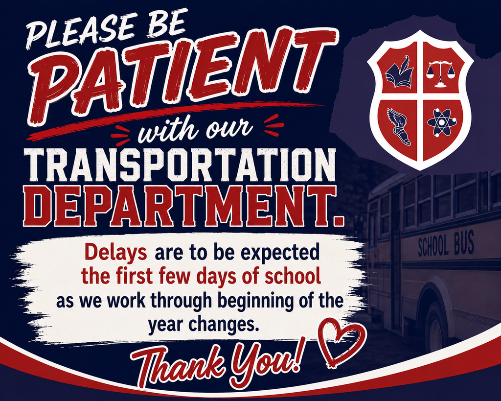 Transportation Message for Beginning of School 2026