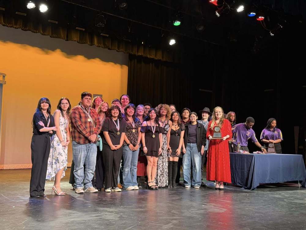 Drama Club students at district competition