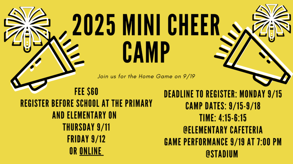 2025 Mini Cheer Camp flyer image
