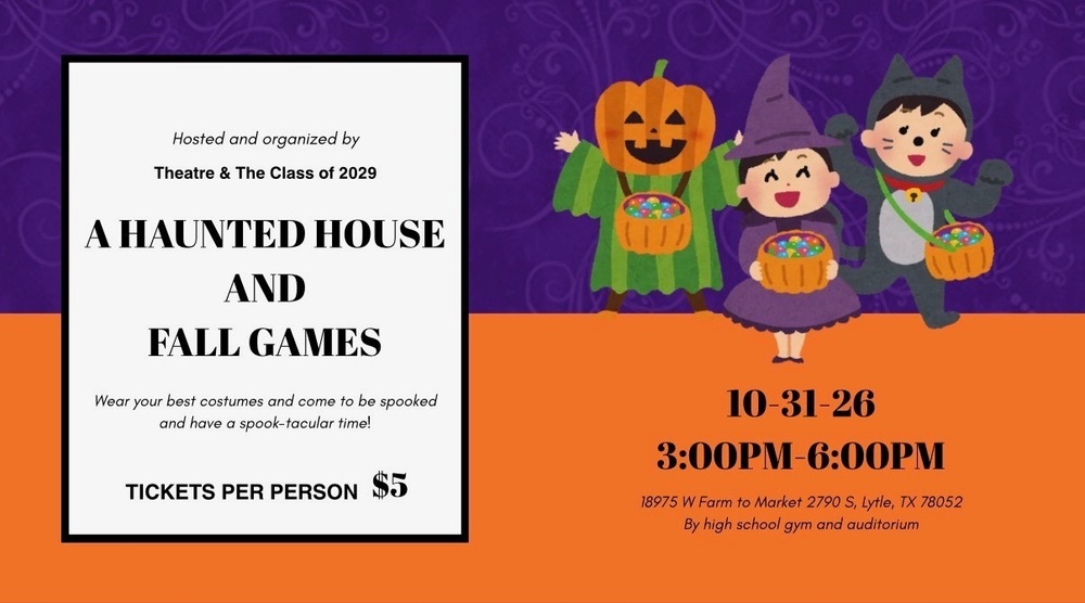 Haunted House and Fall Games, Oct. 31 from 3-6 p.m. at Lytle High School