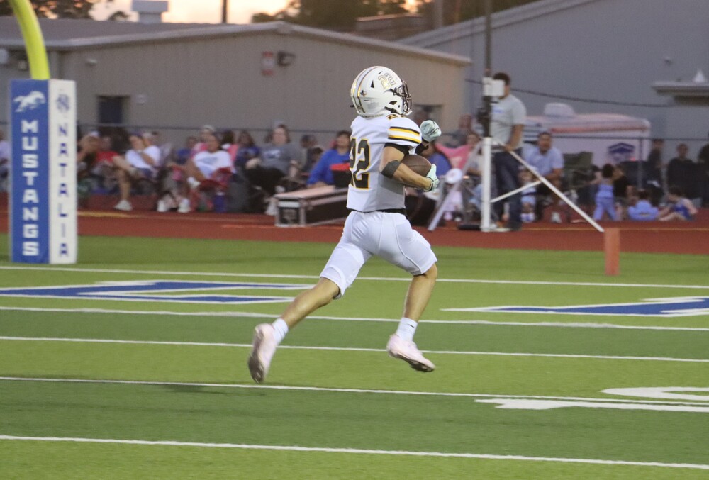 Football player running with the ball