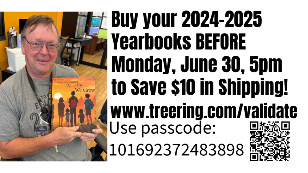 Buy your 2024-2025 Yearbook Orders BEFORE Monday, June 30, 5pm  to Save $10 in Shipping!