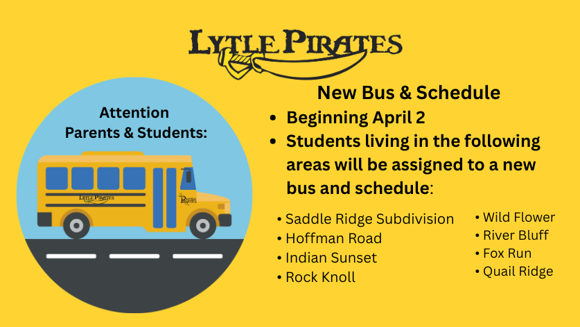 Flyer for new bus schedule