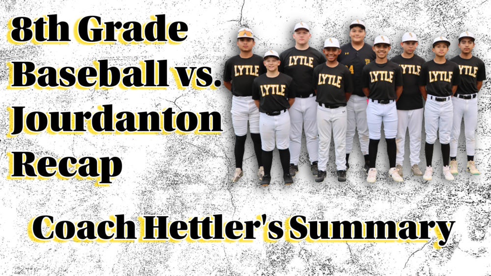 8th Grade Baseball vs. Jourdanton Recap