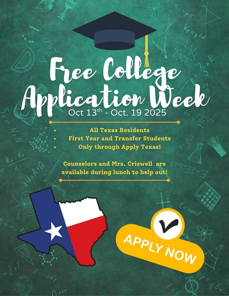 Free College Application Week Flyer