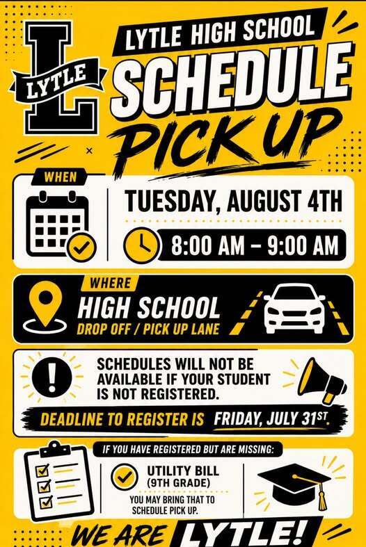 Schedule pick up flyer
