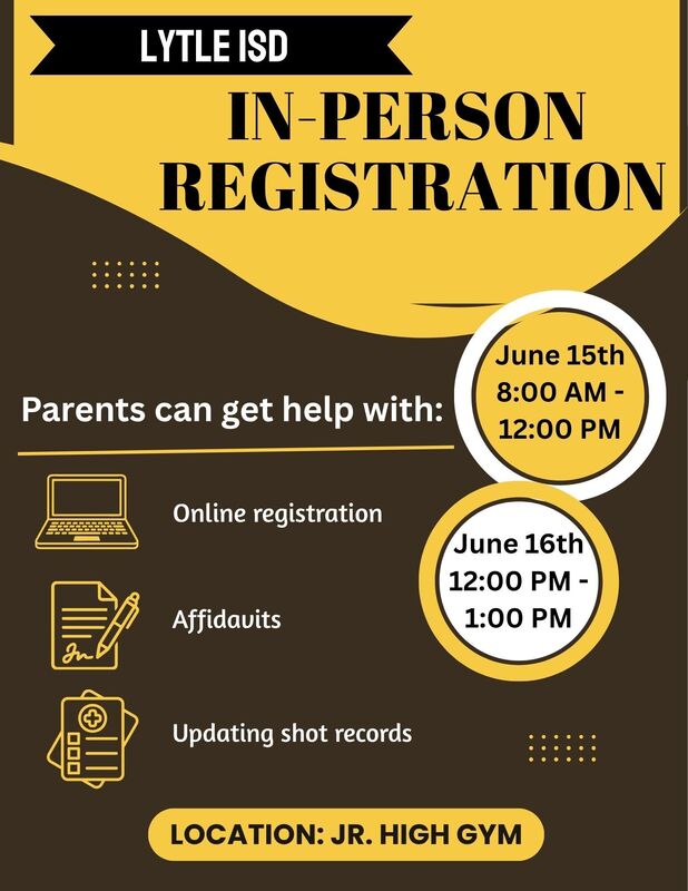 In-Person Registration flyer