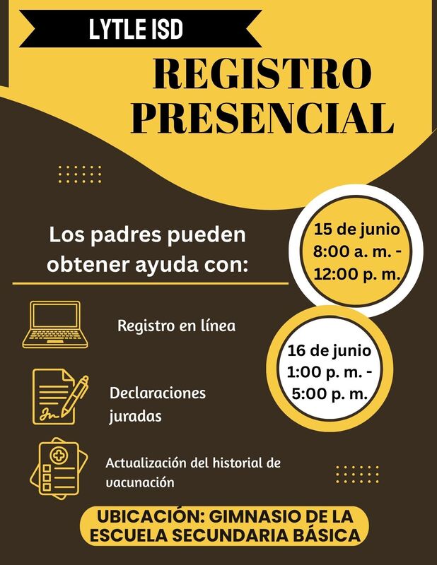 Registration flyer in Spanish