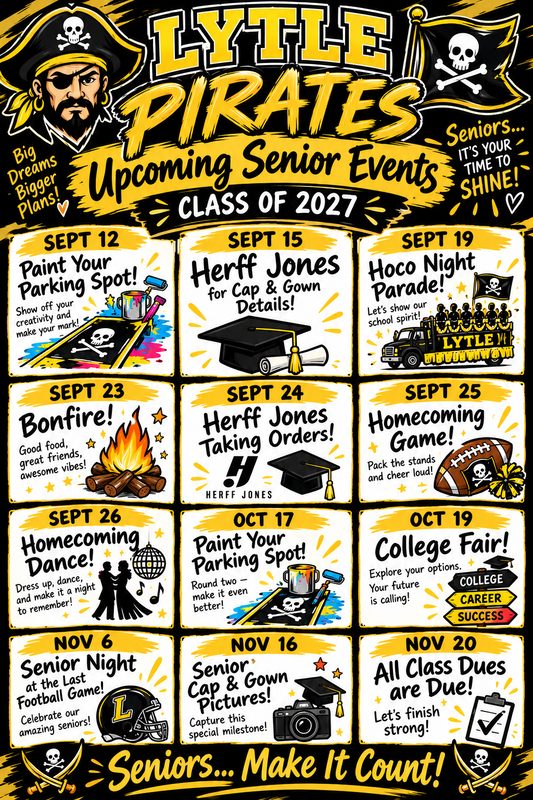 Senior Events flyer