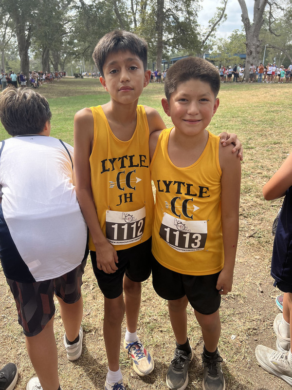 Christopher Ramirez and Jacob Ramos at Cross Country meet
