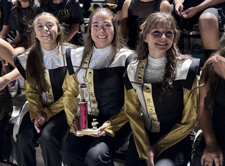 Pirate Band members with trophy