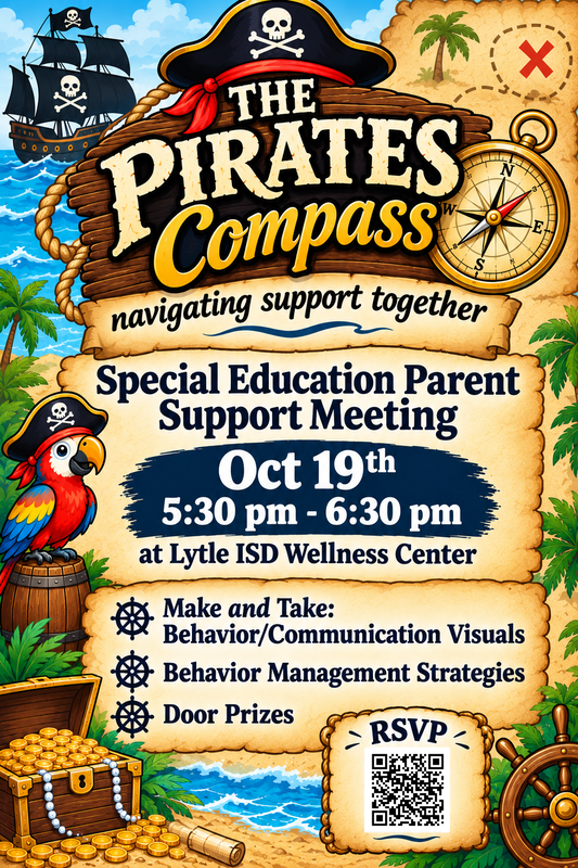 Special Education Parent Support Meeting, Oct. 19, 5:30–6:30 p.m., at the Lytle ISD Anchor Wellness Center