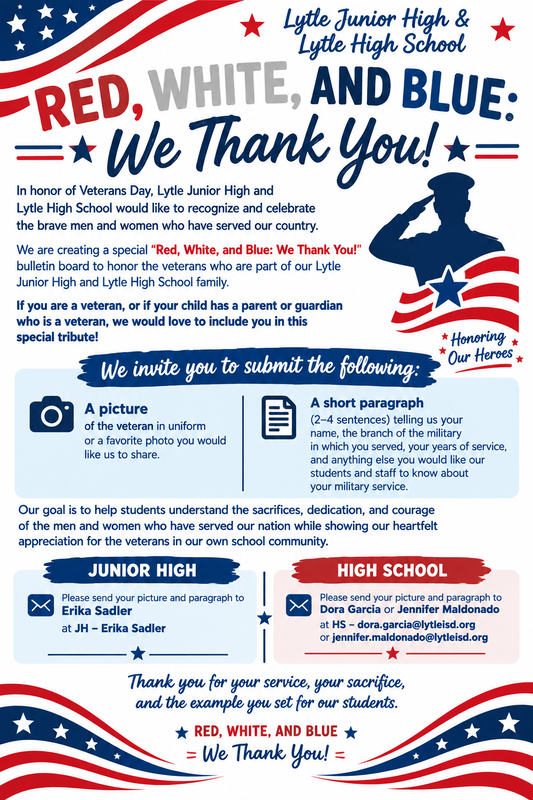 Veterans Day tribute flyer