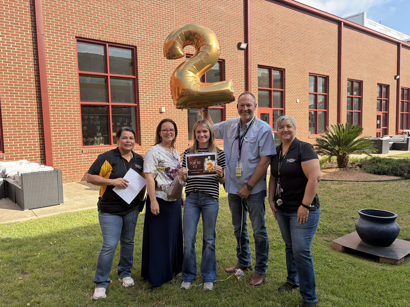 No 2-ranked senior Klayre Cook with school administrators