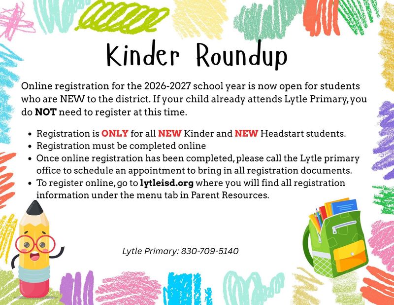 Registration flyer for new students