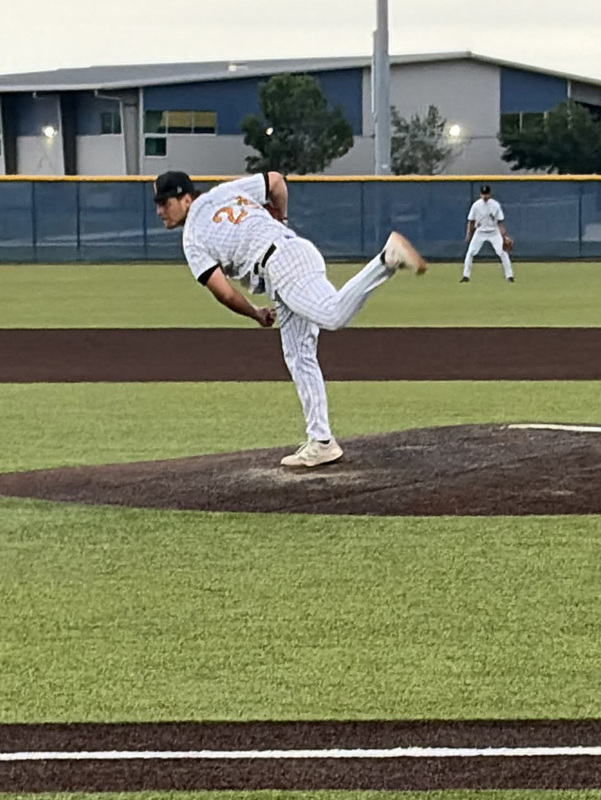 Devin Cordova pitching in Game 1
