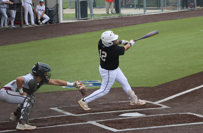 Juan Patlan at bat during Game 2