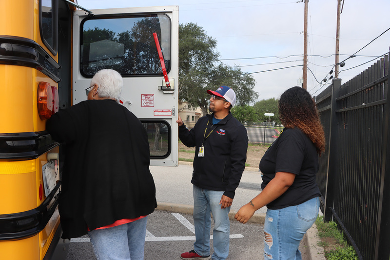 Lytle bus drivers check out transferred bus