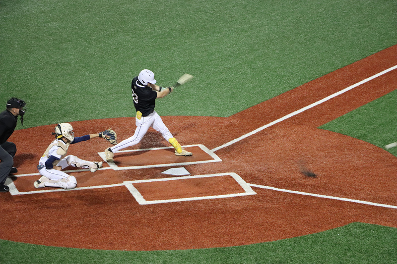 Mason Hill at bat