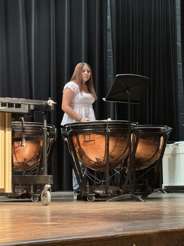 Percussion student