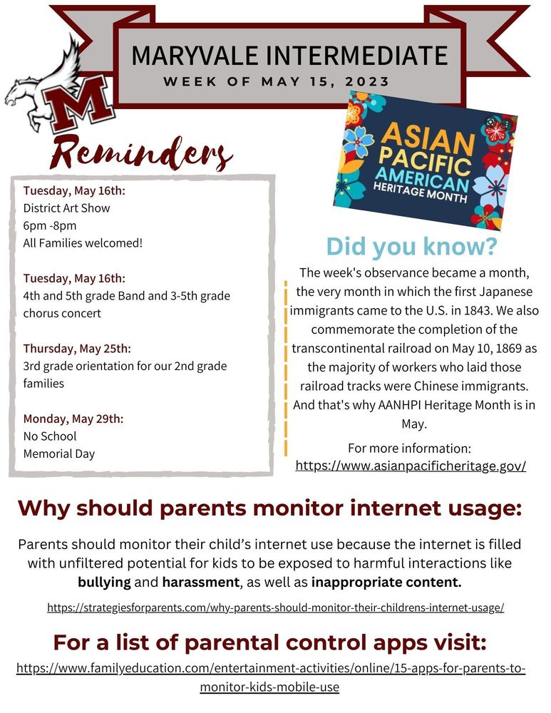 Parent Bulletin Maryvale Intermediate School