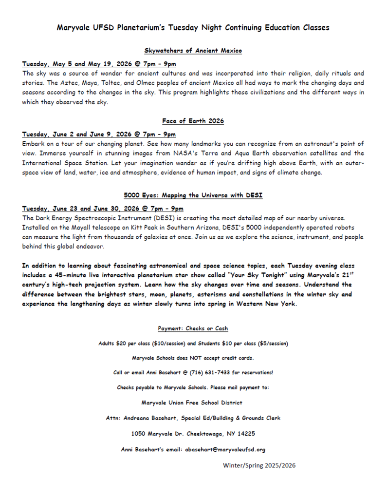 Planetarium Classes Winter_Spring  2025-26 (pg. 2)