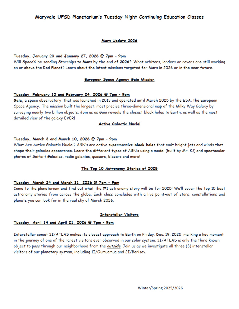 Planetarium Classes Winter_Spring  2025-26 (pg. 1)