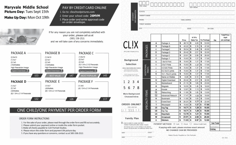 MS Clix Order form