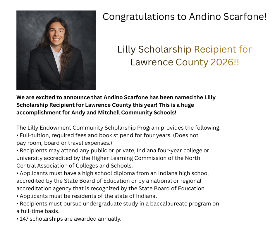 Congratulations to Andino Scarfone!