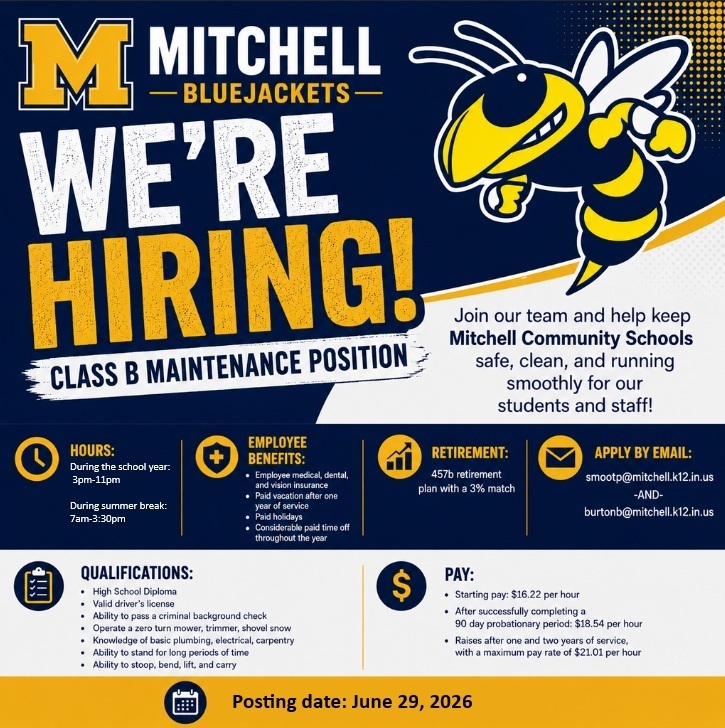 Class B Maintenance position open