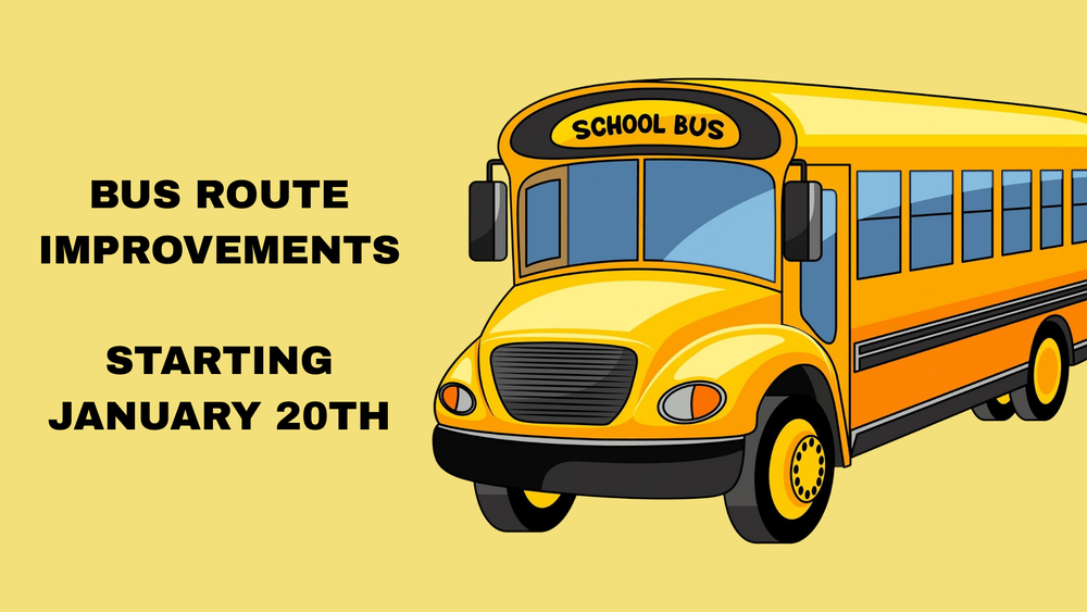 Bus route improvements starting January 20th