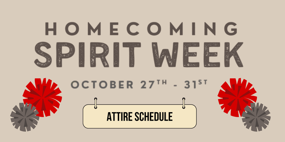 homecoming spirit week attire schedule