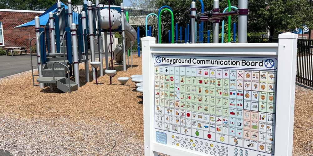 New Communication Boards at Elementary and Middle School Playgrounds