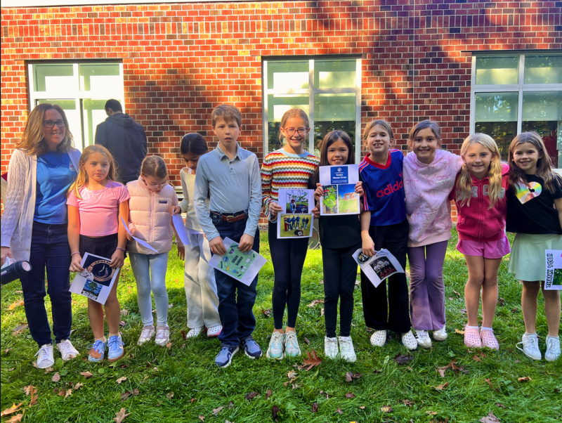South School science students who presented information on the Artemis I Moon Tree during the second anniversary celebration