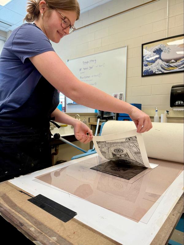 more students using printing press to explore curiosity