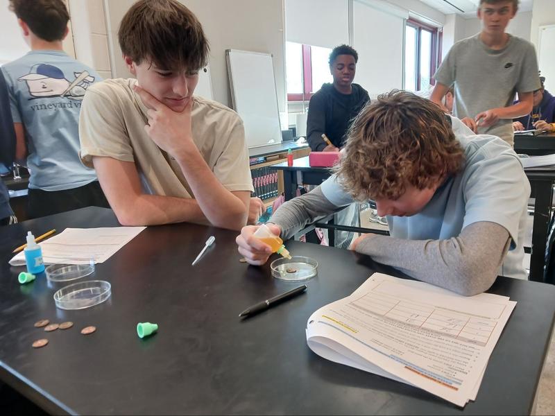 students working on science project while exploring curiosity