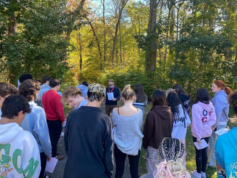 american studies students working together while exploring curiosity