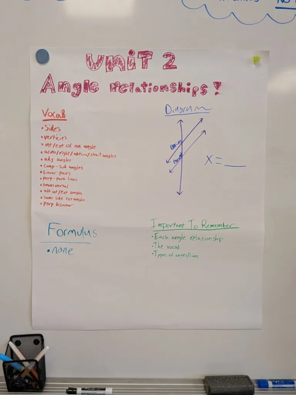 geometry students working