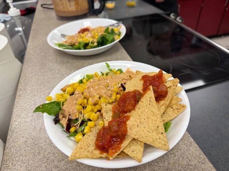 Culinary students working on recipess