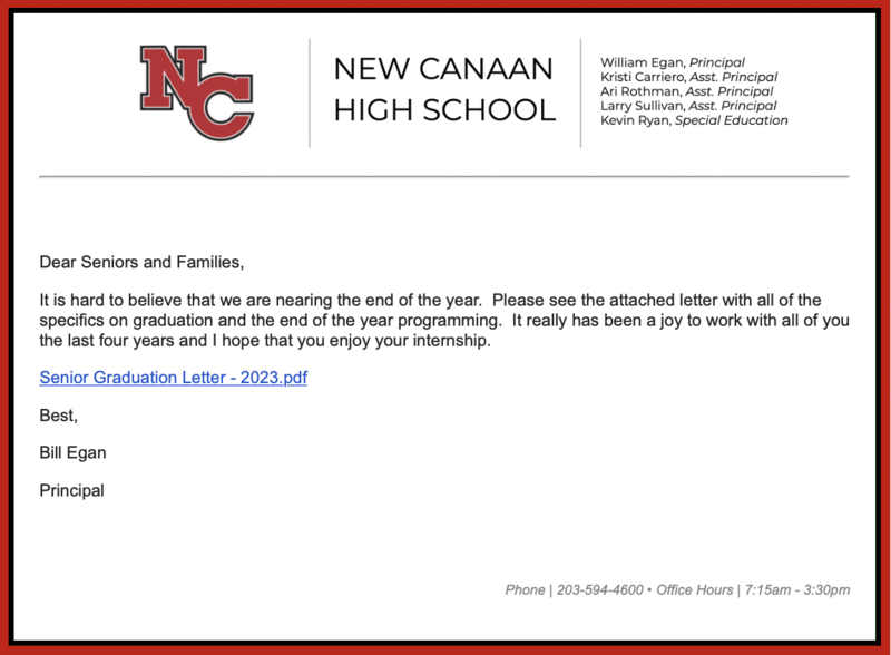 Senior Graduation Letter