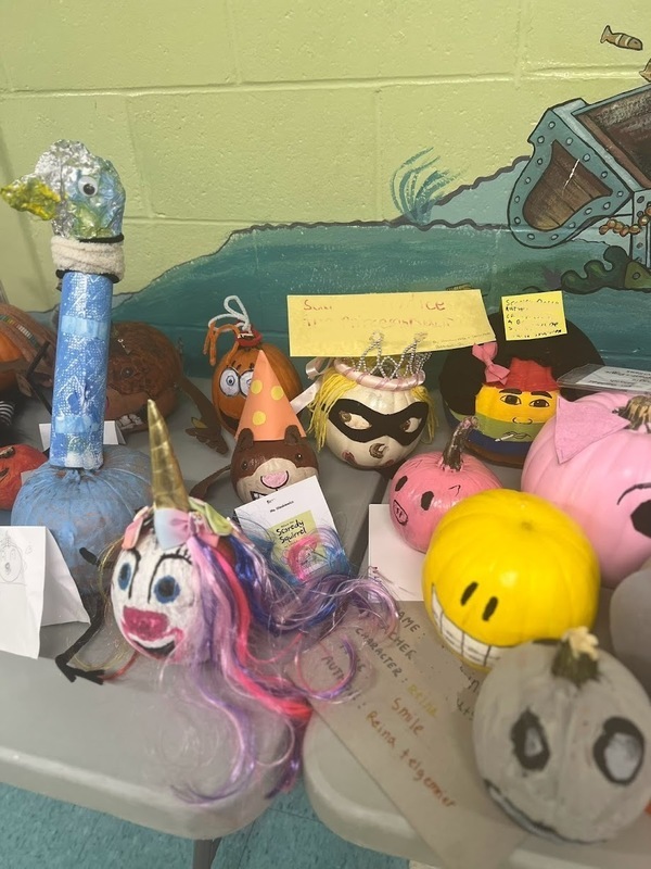 Assortment of book character pumpkins Assortment of book character pumpkins