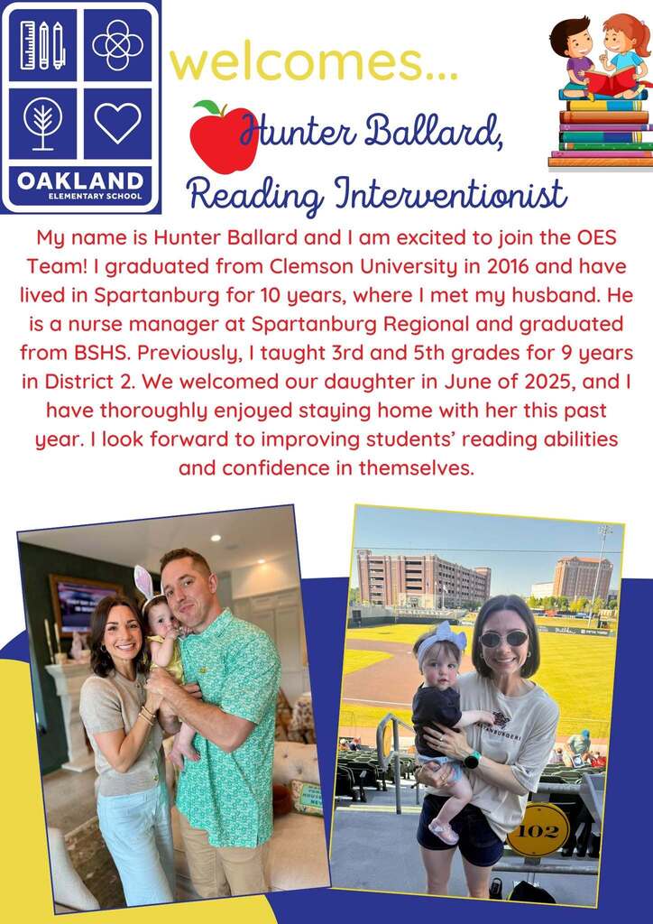 Welcome to our Reading Interventionist Hunter Ballard