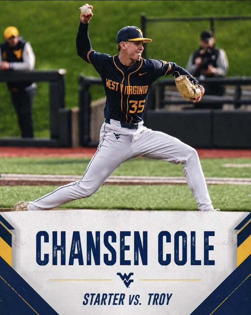 Former Carlisle Cub Chansen Cole Pitching for West Virginia