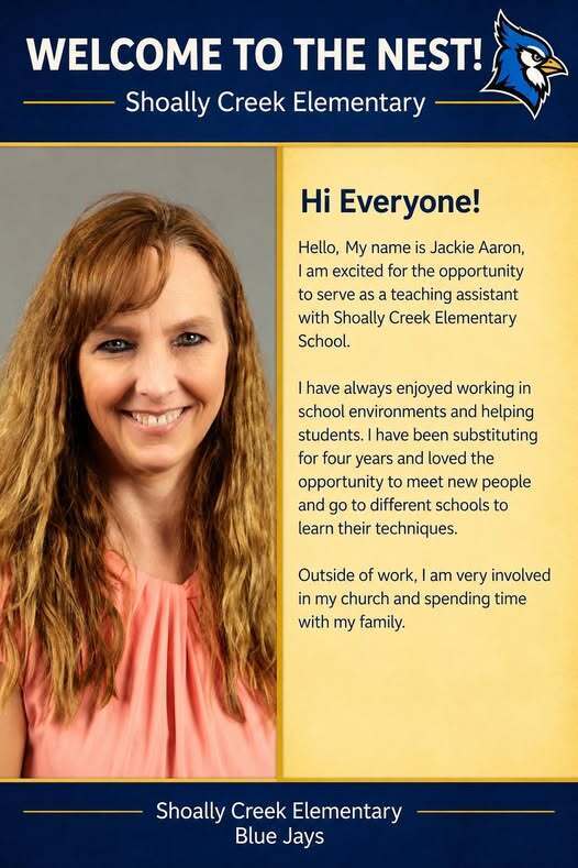 A picture of Mrs. Jackie Aaron and some information about her