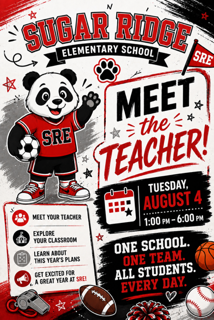 Meet the Teacher Information - We hope to see you there!  