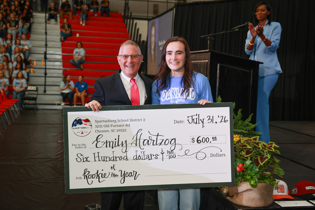 Emily Hartzog from Oakland Elementary is our 26-27 Rookie Teacher of the Year.