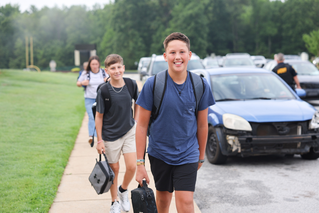 We hope our students and families felt the Love as they arrived for the first day of school! #D2isFamily