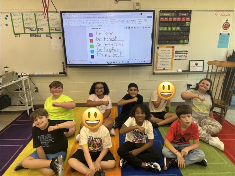 class showing their bracelets 