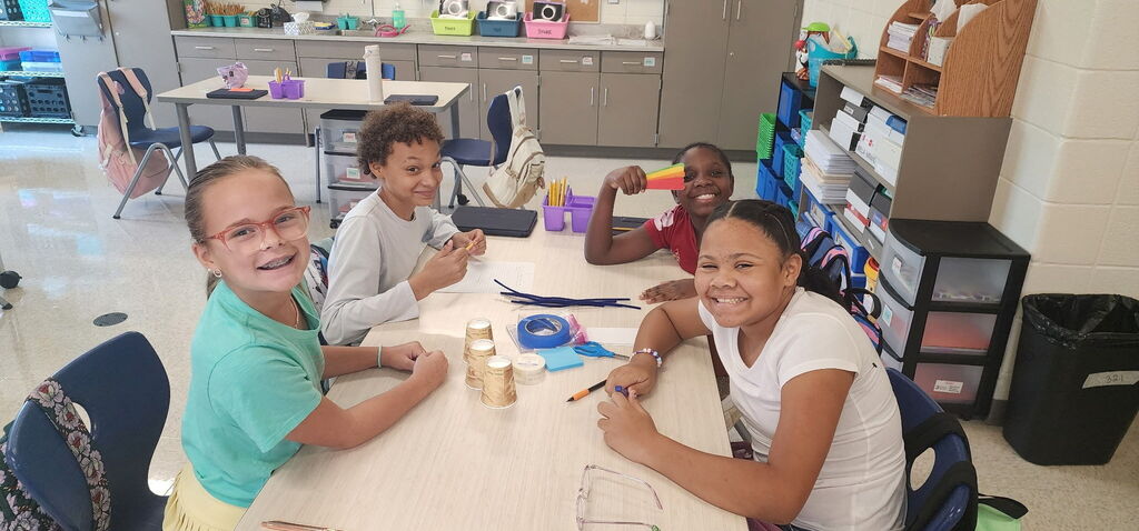 5th grade students working on International Baccalaureate!